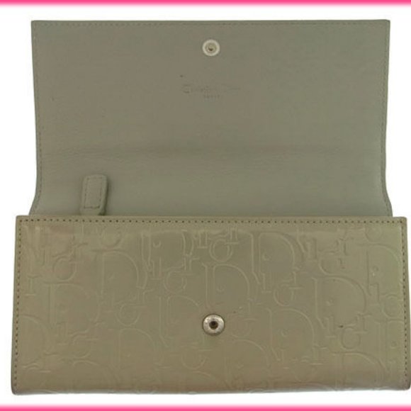 Dior Wallet Purse Long Wallet Trotter Grey Woman Authentic Used - Picture 2 of 5